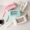 Bow Pencil Case Multifunctional Stationary Storage Bag Portable Makeup Pouch