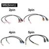 6mm M6 2/3/4/5 Pin Core Male Female Julet Electric Ebike Butt Plug Power Cable Connector Waterproof Scooter Brake Signal Sensor