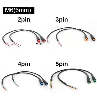6 мм M6 2/3/4/5 Pin core мужской женский Julet Электрический электровелосипед Анальная пробка Разъем кабеля питания водонепроницаемый скутер Датчик сигнала тормоза