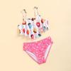 Summer Girls Swimsuits Cartoon Pattern Split Swimsuit Children Biquini 4-7Years Kids Beach Wear Bathing Suit