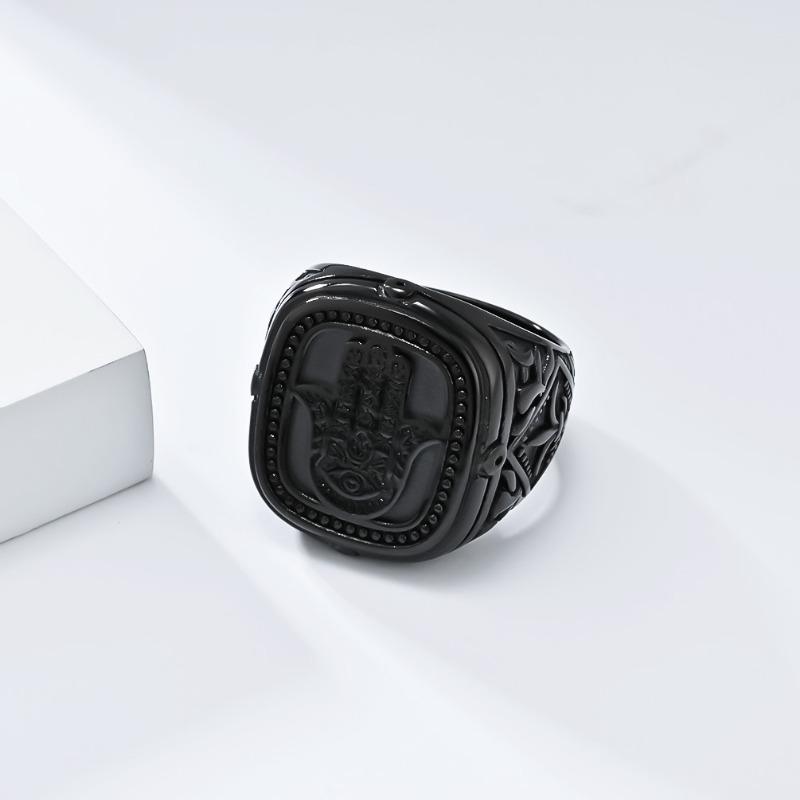 Кольцо из нержавеющей стали в стиле западной азии, североафриканское, винтажное, рука Фатимы, для мужских традиционных доспехов, панк-стиль, хип-хоп, кольцо на палец