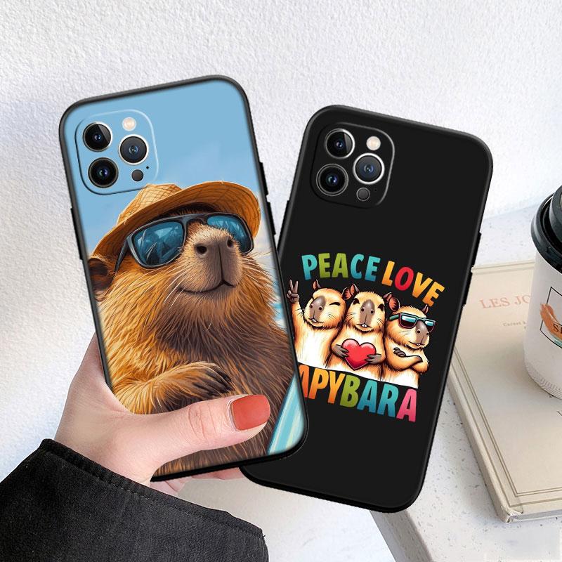 LO19 Cartoon Capybara Soft Shell Phone Case for OPPO A3 Pro A72 A74 A76 A77 A77S A78 A79 A94 A95 A18 A40M A58