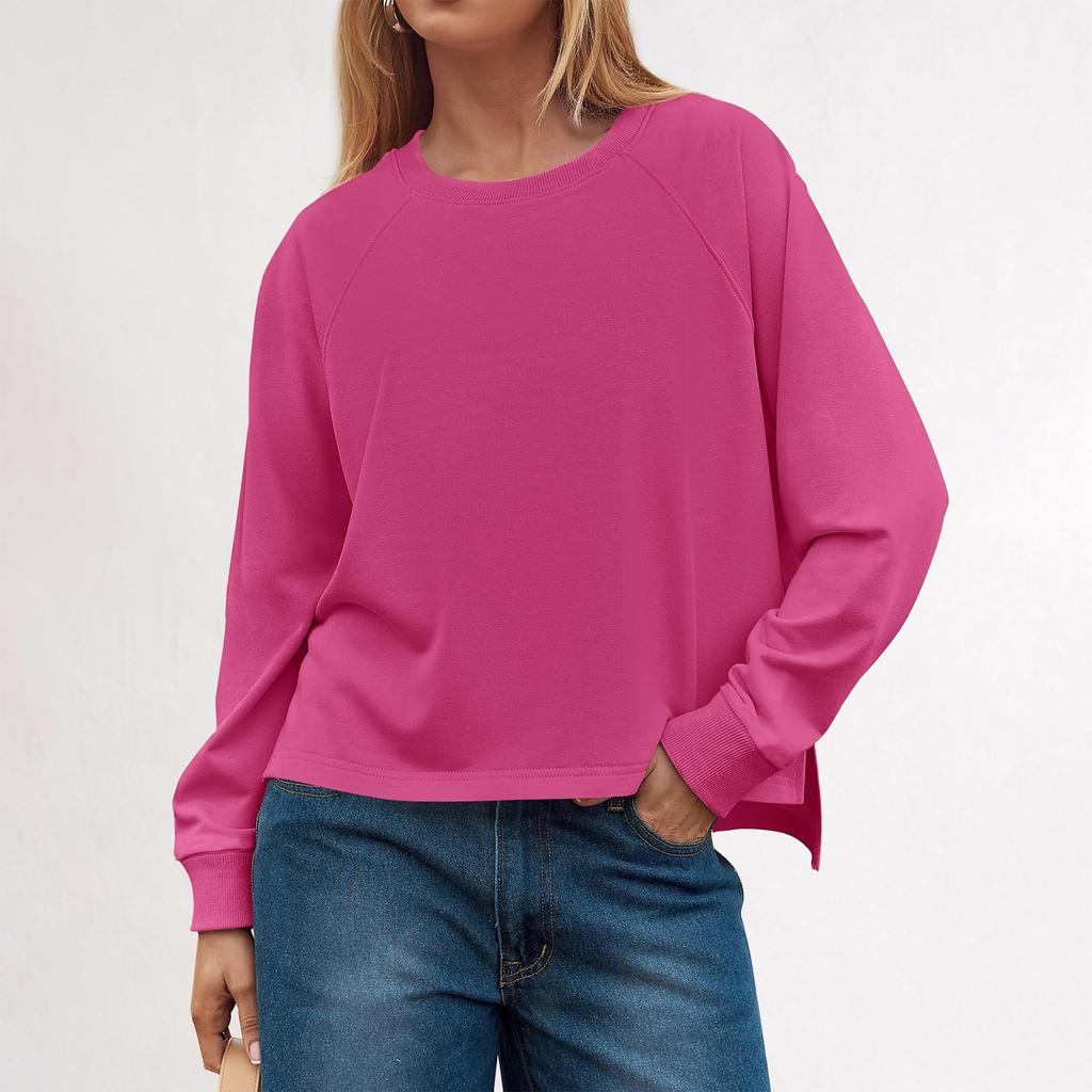 Women's Crewneck Sweatshirts Trendy Oversized Long Sleeve Tops Pullover Clothes