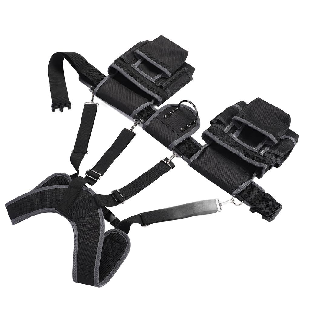 Пояс для инструментов электрика с 12 карманами, пояс для инструментов из полиэстера и нейлона 1680D с ремнем для электриков-рамщиков