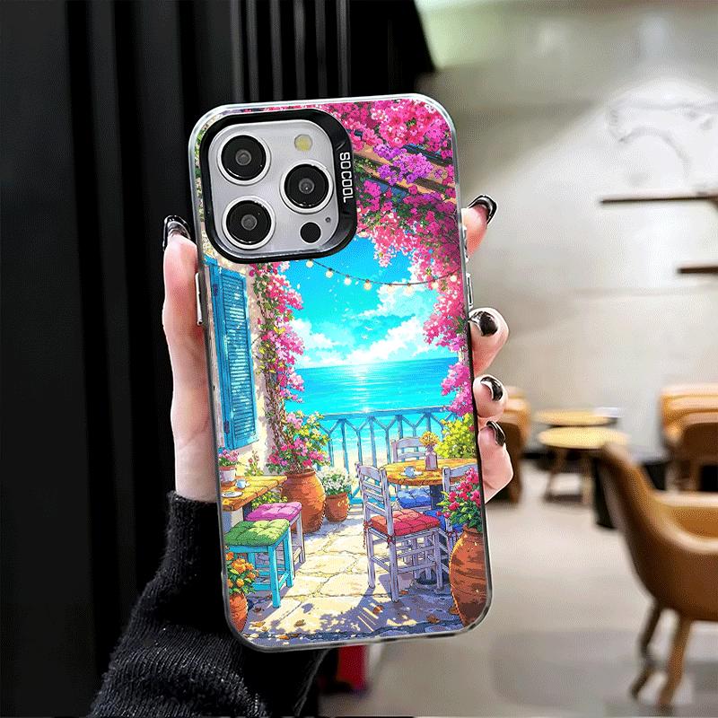 Эстетичный аниме-пейзаж Ударопрочный чехол для телефона для iPhone 17 Air 16 16E 15 Pro Max 14 Plus 13 Mini 12 Задняя крышка Противоударные Fundas