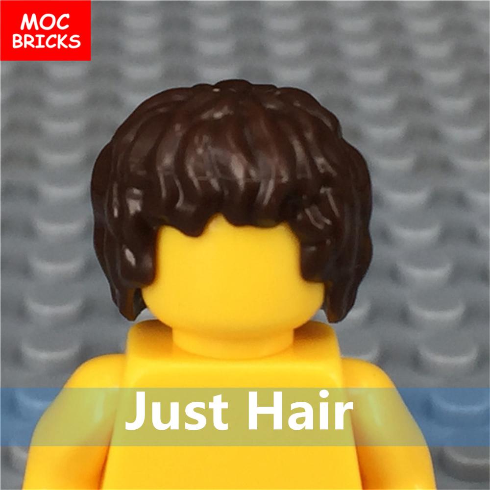 Нетоксичные 5 шт./лот Детали Moc Кирпичики Женские Волосы Собранные Частицы Строительные Блоки Аксессуары Детские Игрушки Пластиковые Куклы