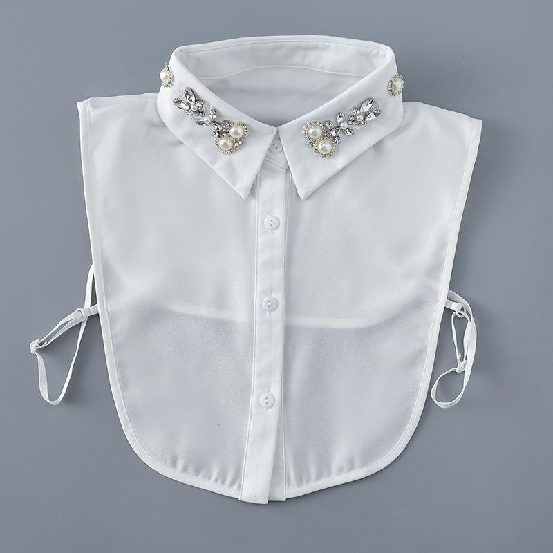 Glass Diamond Fake Collar Fashionable and Versatile Half Body Shirt Women's Fake Collar
