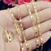 Exquisite Fashion 18K Gold Filled Necklace For Women Men Size 16-30 Inch Chain Necklaces Versatile Elegant And Perfect Fashion Jewelry Gift