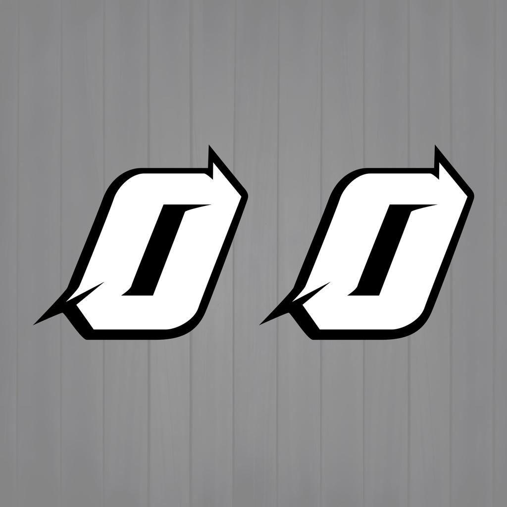 2PCS Motorcycle Racing Arabic Numbers Stickers DIY Refit Reflective Rainbow Sticker Number Helmet Car Styling 3D Decals