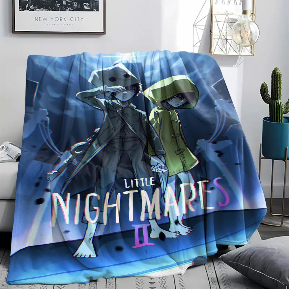 Фланелевое одеяло с принтом Little Nightmares, Высококачественное, Удобное для всех сезонов, Домашний декор, Тепло и уют, Идеально для Рождественских подарков68