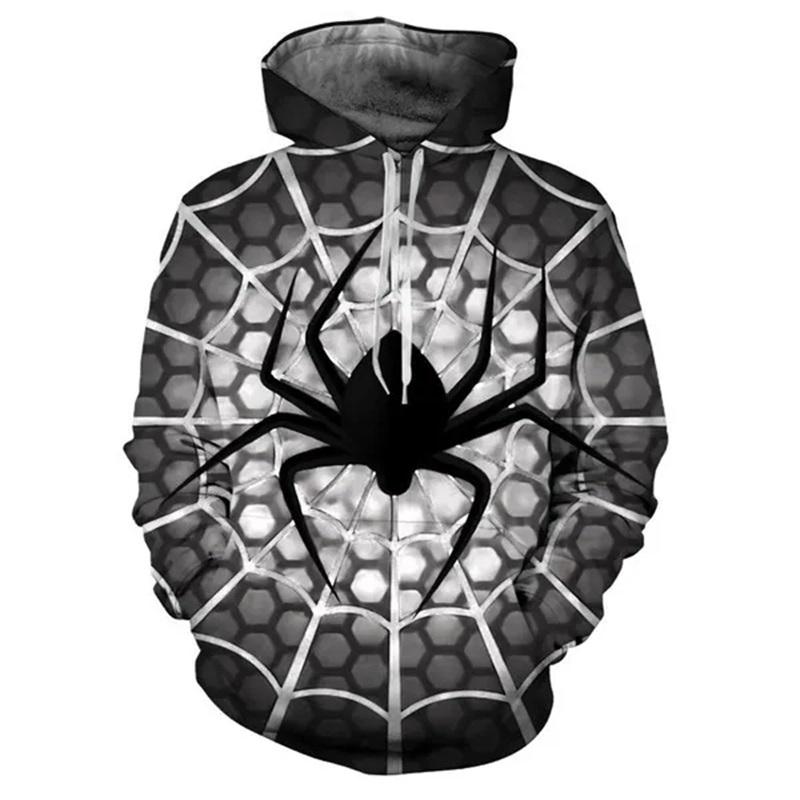 Мужские, женские, детские, классические толстовки с принтом в виде паука, новые, персонализированные, с принтом паука, хип-хоп, уличная одежда, джемпер для пары, толстовки
