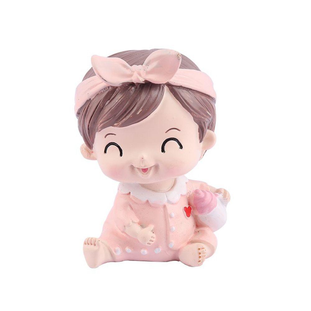 New Cartoon Cake Decoration Cute Creative Birthday Cake Decoration Full Moon Car Decoration Ornament Bottle Baby Model For Girls