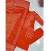 Женский дизайнерский хлопковый set Kurta Pant Dupatta с принтом Bhandej Индийский Болливуд Вечерний нарядный Kurti