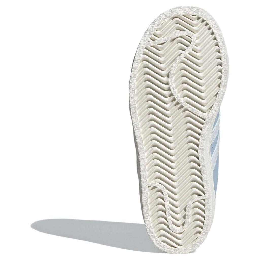 Adidas Originals Superstar Fabric Lightweight Comfortable Durable Shock Absorption Low-Top Kids Skate Shoes Kids Sneakers Blue IH3291