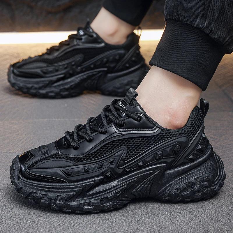 Модные мужские мягкие туфли, модные уличные осенние спортивные мужские кроссовки с толстой подошвой, классические устойчивые к давлению, повседневные мужские кроссовки