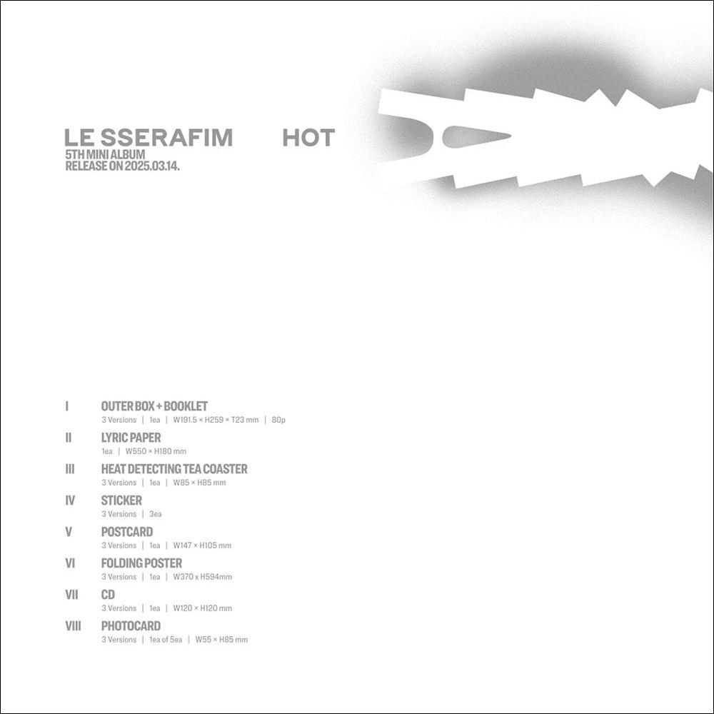 [SITE POB] LE SSERAFIM - HOT 5th Mini Album