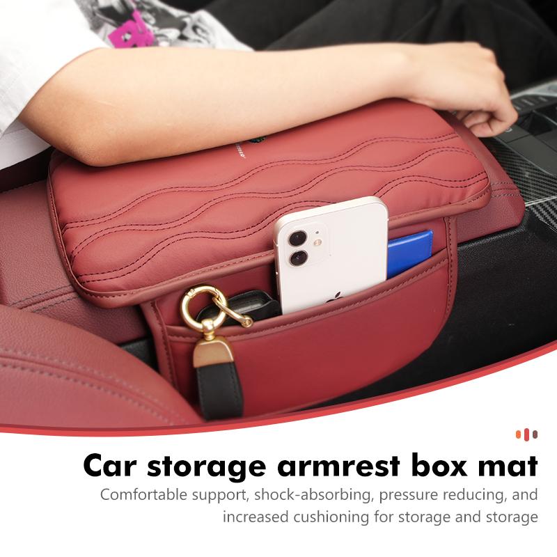 Multi-Functional Car Armrest Storage Bag Center Console Protective Pad Accessory For Alfa Romeo Giulia 147 Mito 156 159 166 GT