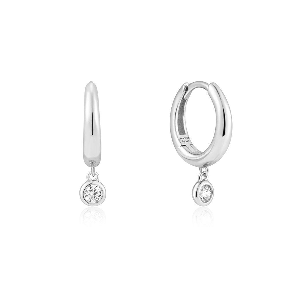 Cubic Zirconia Drop 925 Silver Earrings E059-12H