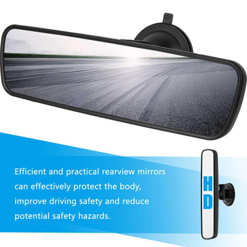 Rear View Mirror Glass Suction Cup Learner Driver Stick On Interior Wide Car