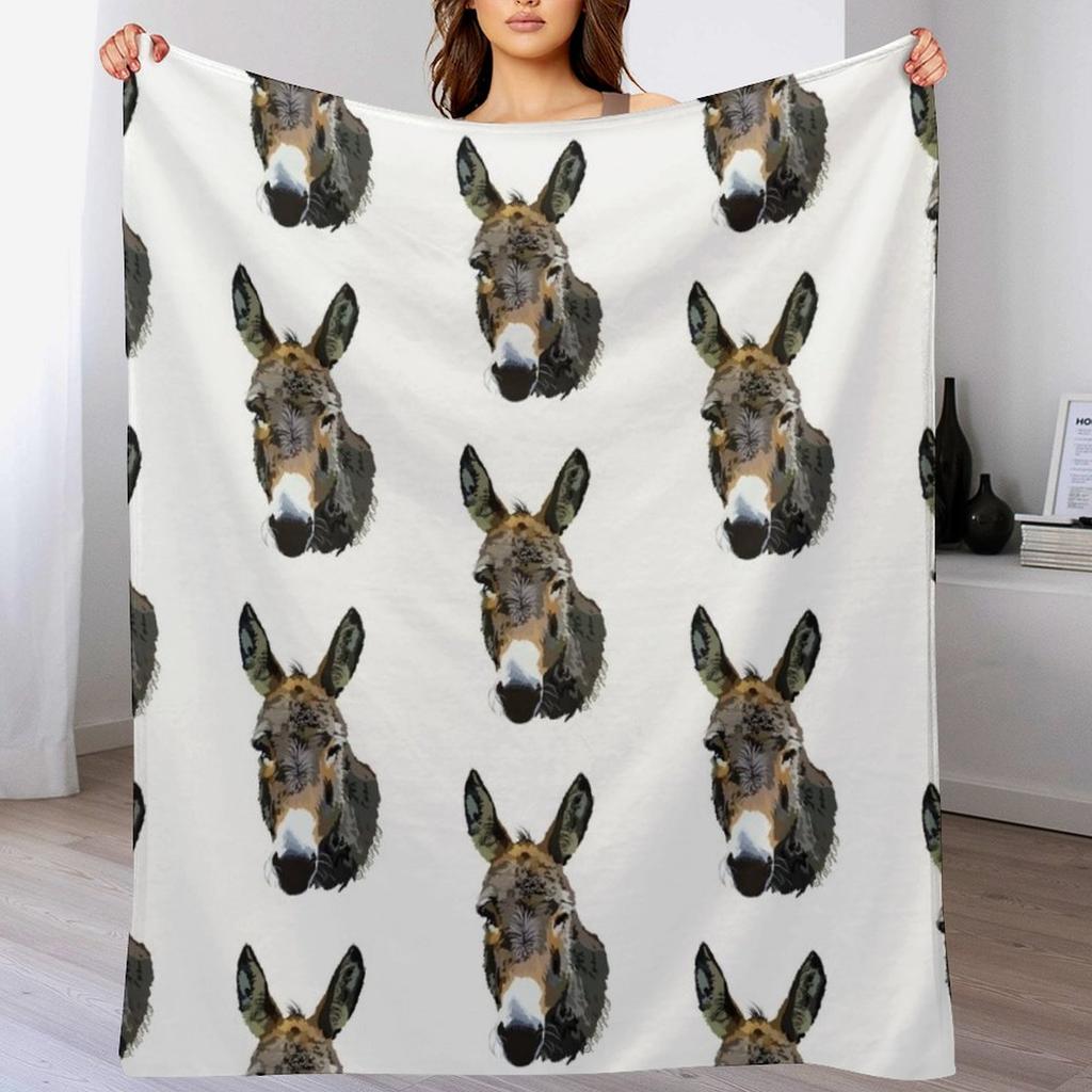 Donkey Throw Blanket Cozy Warm Blanket for Bed Room Decor