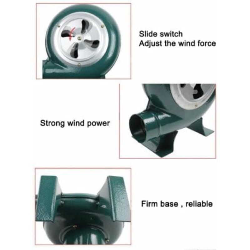 220V Barbecue Combustion Blower Home BBQ Stove Fire Electric Fan 30/40/60/80W (30, watts)