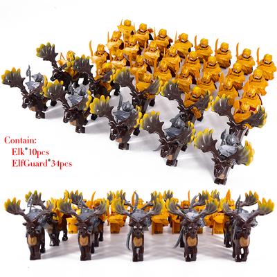 8 шт./лот, эльфы, солдаты, орки, армейские фигурки, LOTR, доспехи, воин, лучник, средневековые рыцари, строительные блоки, кирпичи, игрушки, подарки