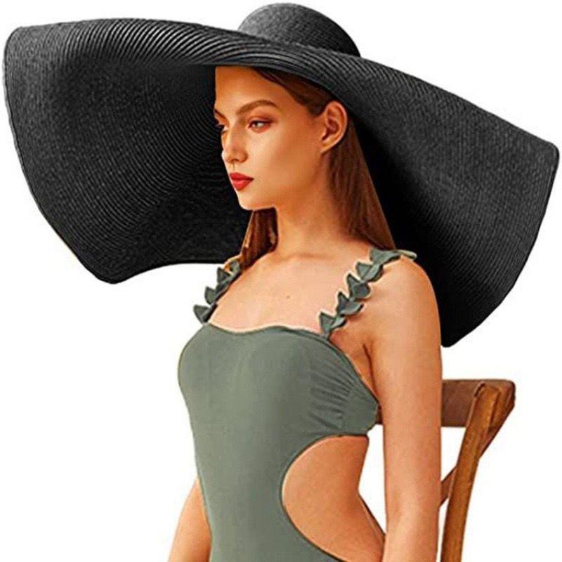 oversized sun hat giant hat Sanya travel vacation seaside photo shading Internet celebrity hat sun protection versatile
