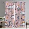 Динозавры Шторы для спальни Гостиная Шторы Хэллоуин Украшения Домашний интерьер Шторы 2 шт Раздел Кухня