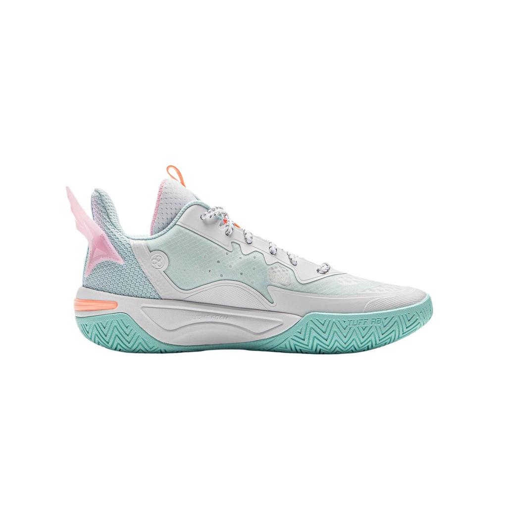 Li Ning Детские Wind Shadow 2.0 Тканевые Модные Простые Удобные Низкие Баскетбольные Кроссовки Мужские баскетбольные кроссовки Бело-синие YKBU072-8