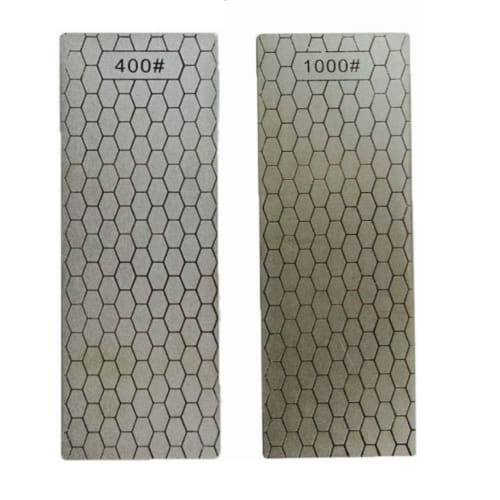 MOPCONY Diamond Whetstones, #400 and #1000, Set of 2, for Mini 4WD, Tool Processing, Grinding, Surface Refinishing, Diamond, Correction, Non-Slip, Min