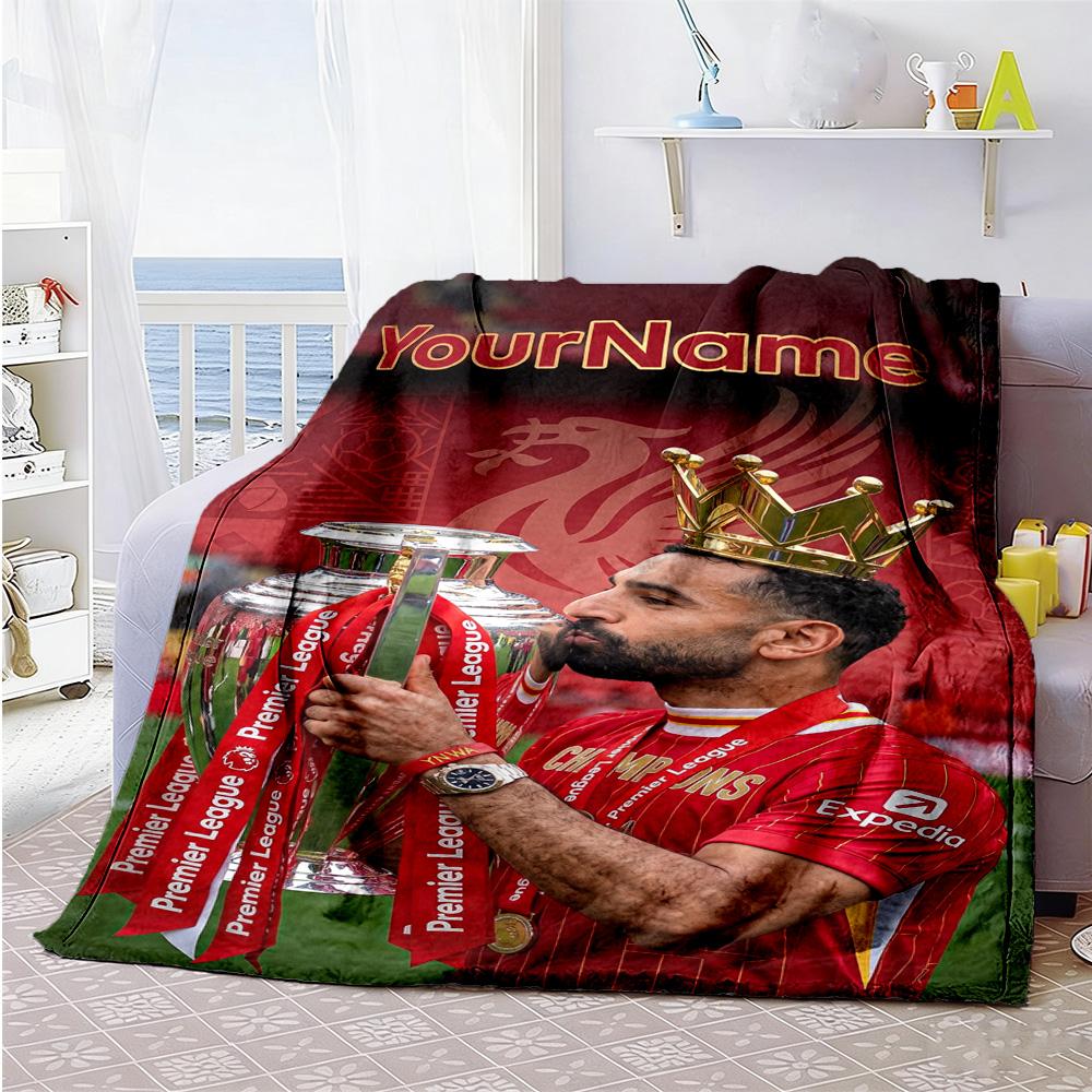 Liverpool Personalized Text Blanket Cozy Customizable Blanket Comfortable for Bed Couch Picnics Sofa All-Season Use Birthday Christmas Gift Blanket