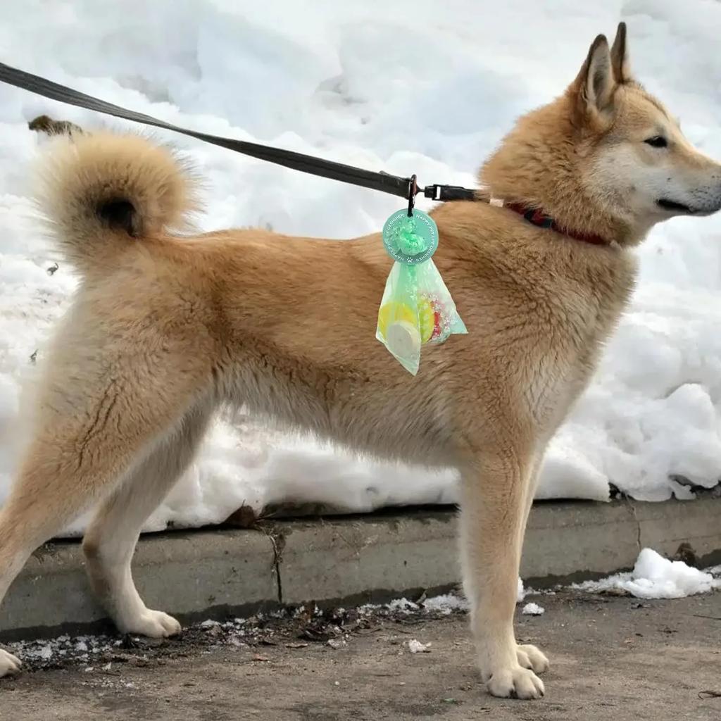 2 Colors Dog Poop Bag Holder Waste Bag Holder with Carabiner Clip Pet Waste Bag Dispenser for Dog Walking Accessory