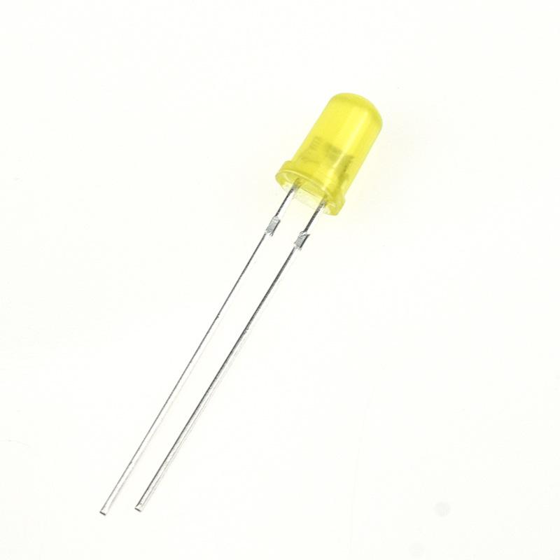 3mm & 5mm Multicolor LED Diode Pack: Red, Green, Yellow, Blue, White - Straight Plug Lamp Beads Components.
