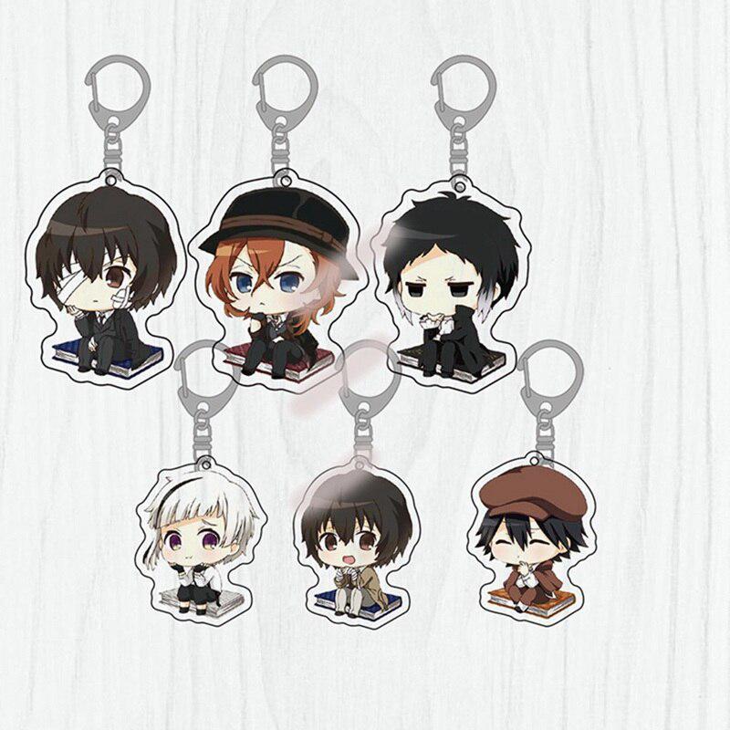 Аниме Bungou Stray Dogs Atsushi акриловый брелок 6 стилей брелок для ключей акриловая фигурка брелок для ключей сумки-украшения подарок