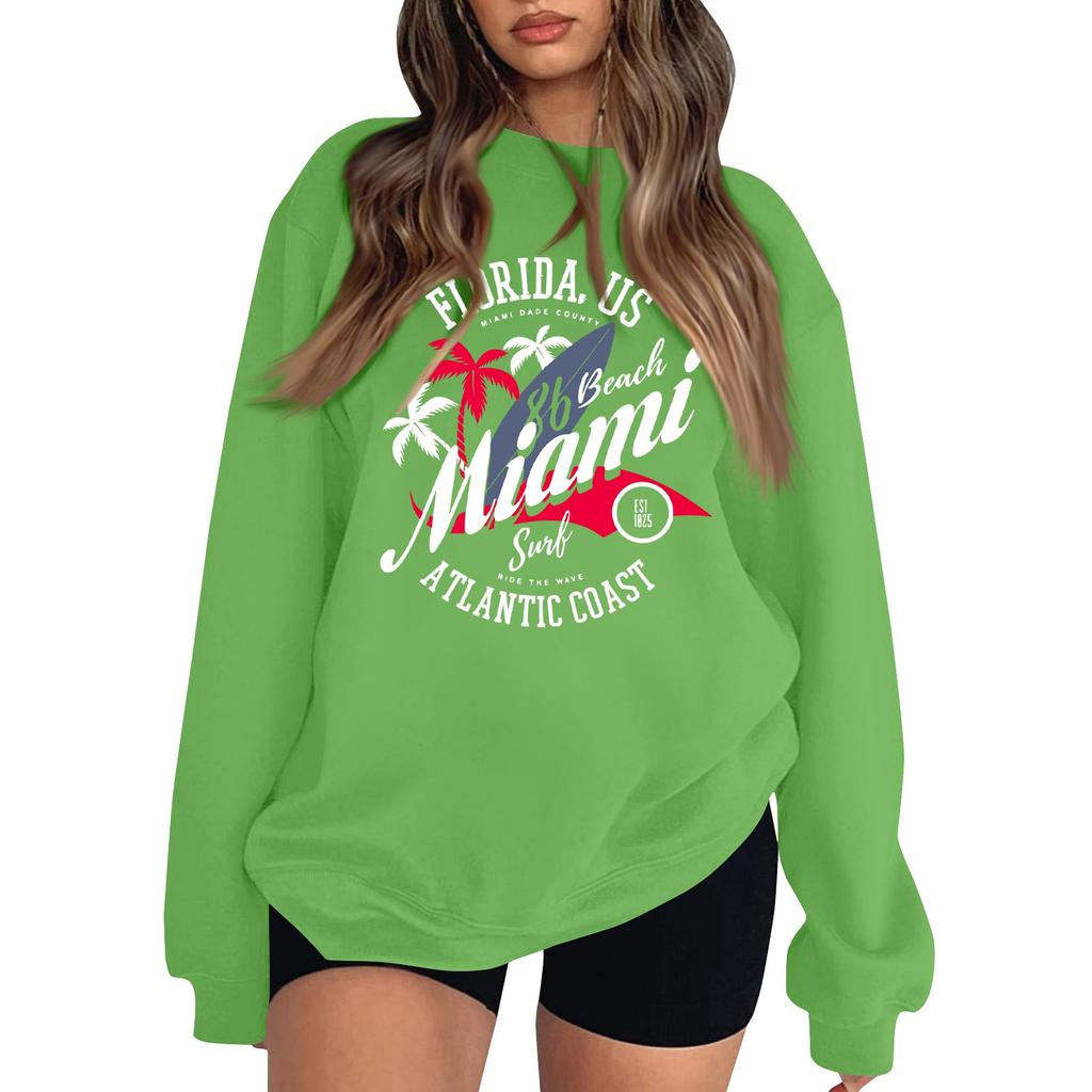 Женская повседневная модная блузка с длинным рукавом и круглым вырезом с принтом и пуловером