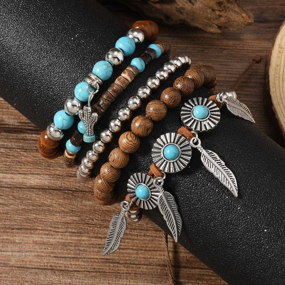 4 шт./компл. модные богемные стекируемые браслеты многослойные богемные браслеты из бисера подарок для девочек