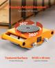 4PCS Machinery Skate Dolly, 26455LBS/12T Industrial Machinery Mover, Heavy Duty Carbon Steel Machinery Moving Skate & 4 Carbon Steel Wheels and 360°