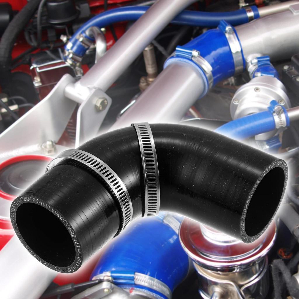 uxcell Силиконовый шланг, шланг нагревателя, впускной шланг, воздушный шланг, силиконовая труба, шланг радиатора, внутренний диаметр 51 мм, 90-градусный шланговый бандаж, термостойкий, холодостойкий