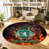 Round Rug Custom NameSporting CP Pattern Non Slip Carpet Home Floor Decor