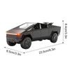 Cyber Truck Toy, 2.4GHz Remote Control Alloy Vehicle with Motorcycle and LED Lights, Model Pickup Truck for Kids Boys