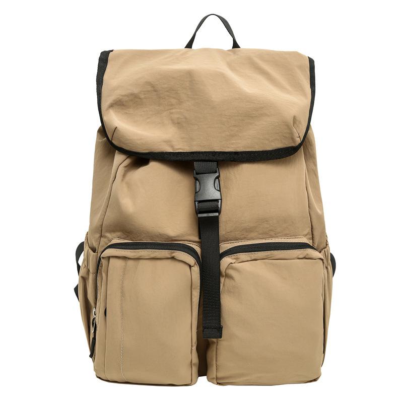 New Workwear Style Large-Capacity Backpack Lightweight Water-Resistant Multi-Pocket Outdoor Travel Backpack