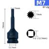 1Pcs Durable Metric 1/2 Inch Shank Electric Drill Adapter 78mm Length Cr-Mo Steel 12 Point Torx M5-M19 Long Bit Wrench