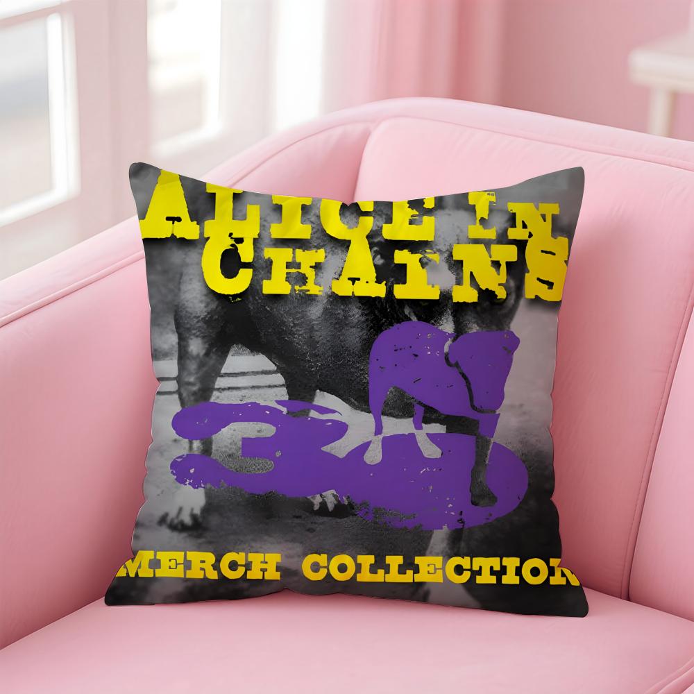 A-Alice In Chains Подушка-чехол для подушки Удобный двусторонний чехол Идеально для автомобиля, дивана, спальни и не только