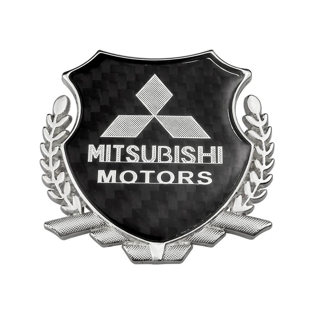 Metal Carbon Fiber Emblem for Mitsubishi Logo RALLIART ASX Lancer 9 10 L200 Pajero Outlander Eclipse Window Sticker Badge