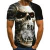 Skull Reaper Men's T Shirts Men's Horror 3D TShirts Summer Fashion Tops O Neck Shirts Boys Clothing Plus Size Streetwear