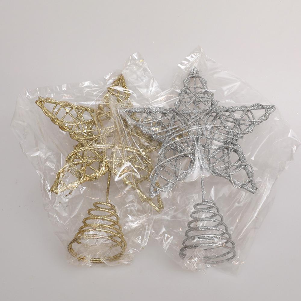 New Pentagram Christmas Tree Top Star Crafts Party Decoration Christmas Tree Decorations New Year Family Christmas Decorations