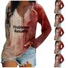 Women's Long Sleeve T-Shirt V-Neck Halloween Day Printed Casual Comfortabe Top