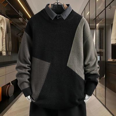 Горячая распродажа, популярный, новый повседневный свитер с полувысоким воротником на осень и зиму, базовый вязаный свитер, свитер, нить