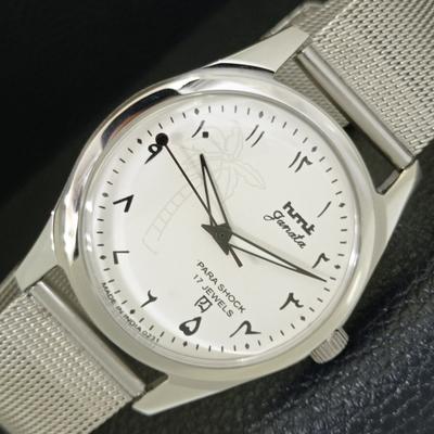 ВИНТАЖНЫЕ HMT JANATA С РУЧНЫМ ЗАВОДОМ ИНДИЙСКИЕ МУЖСКИЕ ЧАСЫ С АРАБСКИМ БЕЛЫМ ЦИФЕРБЛАТОМ a440959-4