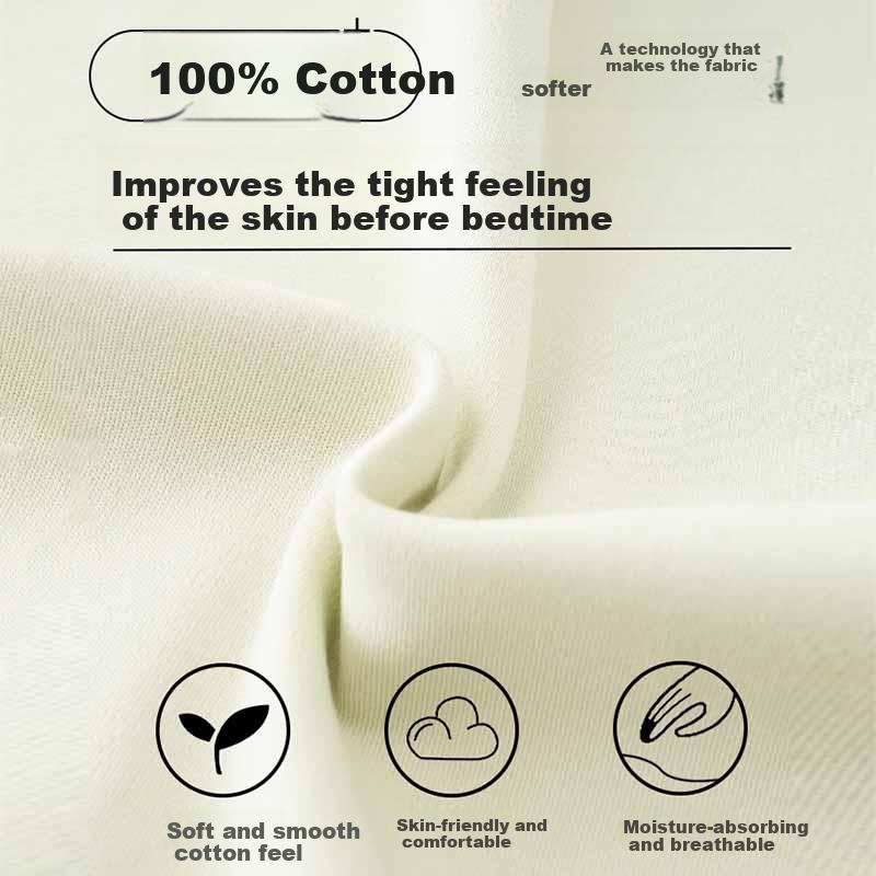 LangSha Women's Pajamas with Chest Pads, Spring And Summer Antibacterial 100% Cotton Lapel Cardigan Plus Size Loungewear Suitable for Outdoor Wear Set